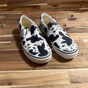 Black & White Cow Print Slip-On vans Shoes